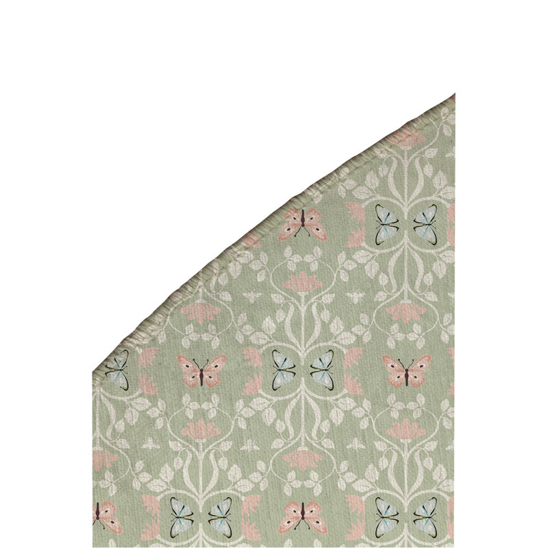 Tapis de jeu Bees & Butterflies, Sauge / rose / ivoire