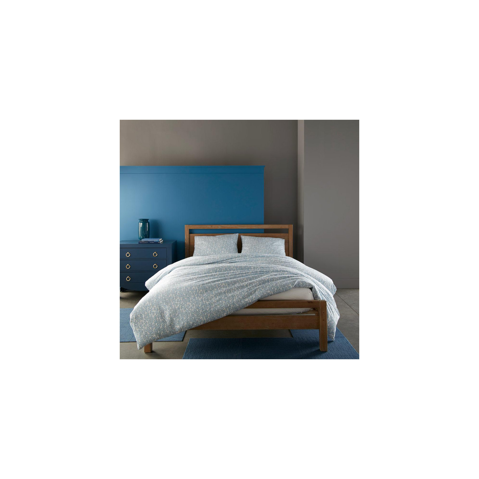 Fern Single Duvet Cover, King Duvet Cover, Denim
