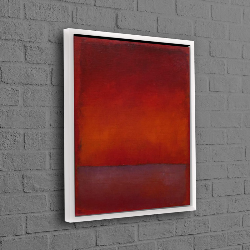 Mark Rothko Inspired Abstract 3D Canvas Art Ideal as a Trendy Personalized Gift for Baby, Framed Print without Mat, White