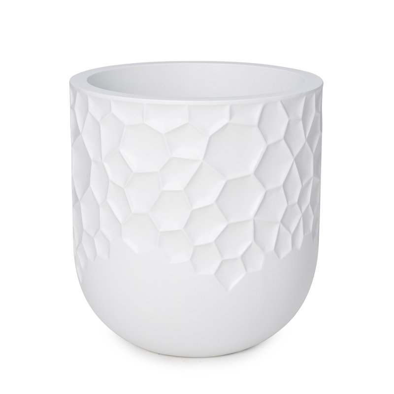 Jardinière Goraud de 18 po de hauteur mate, Blanc