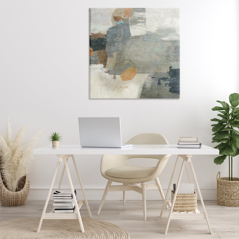 «Rustic Grey Paint Paint Strokes» par Suzanne Nicoll, H 36 po x l 36 po x P 1,5 po