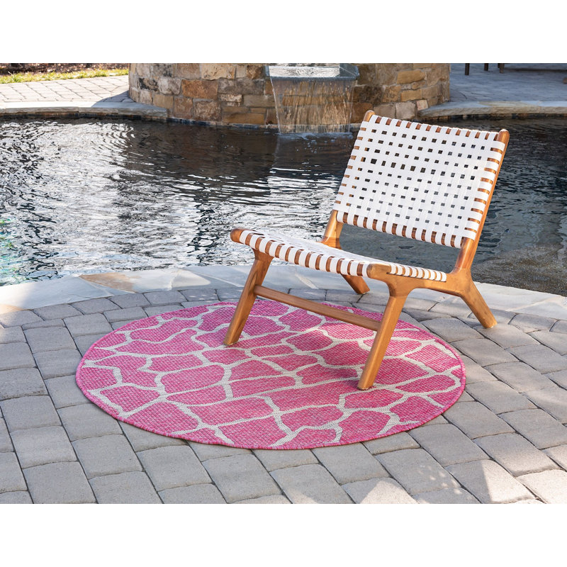 Outdoor Joyous Area Rug Candy Color, Round 4'