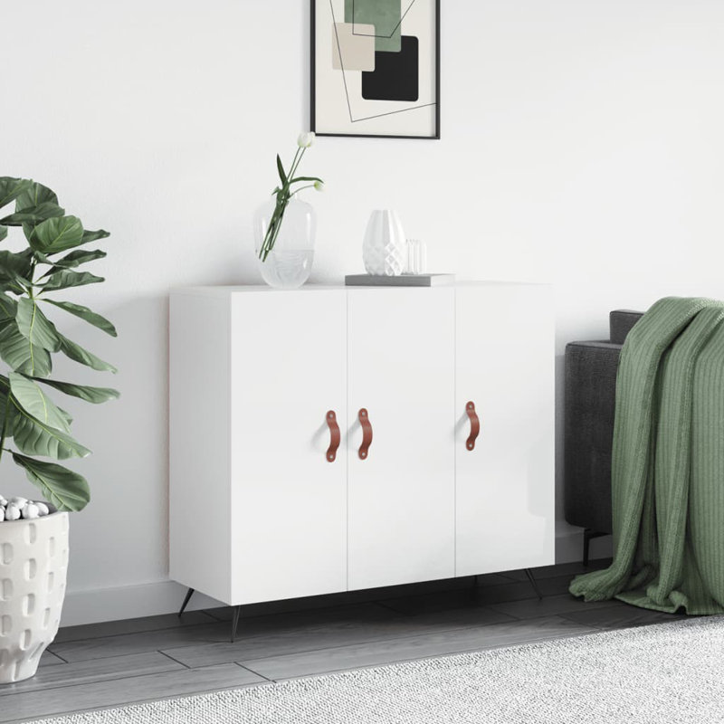 Colvell 90cm Sideboard, High Gloss White
