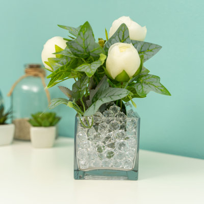 Vase de table carrée en verre cube Cilegon