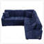 82.6inch L-Shape Sofa Bed with Pull-out Sleeper, Wheels, USB Ports, and Power Sockets for Living Room-118132897