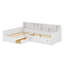 Structure de lit simple en L avec lit gigogne-604891060