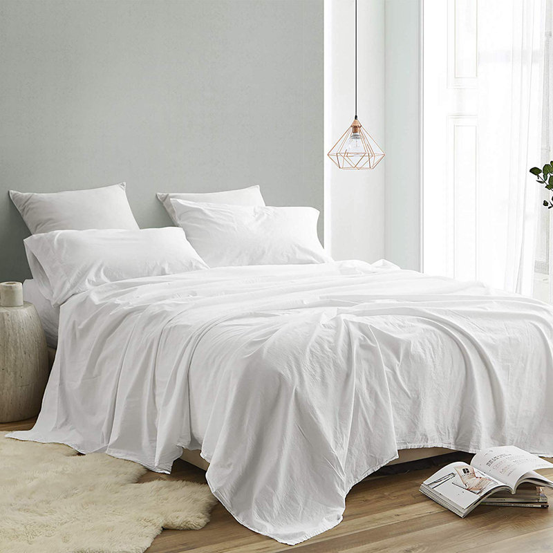 100% Cotton Sheet Set, Twin XL Sheet Set + Fitted Sheet + 1 Pillowcase