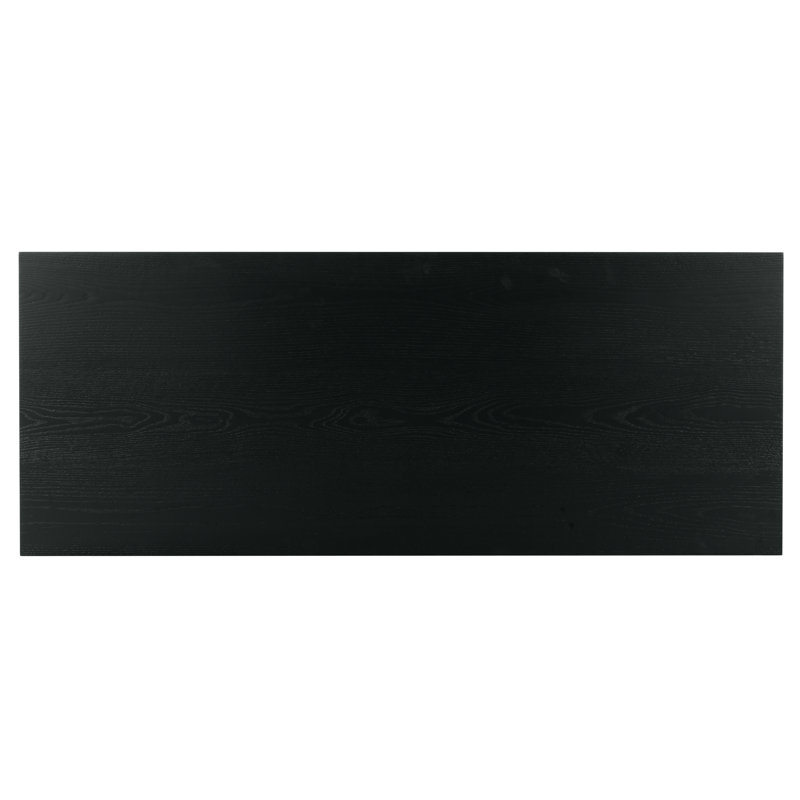 Shelbie 1 Drawer Reeded Desk, Black