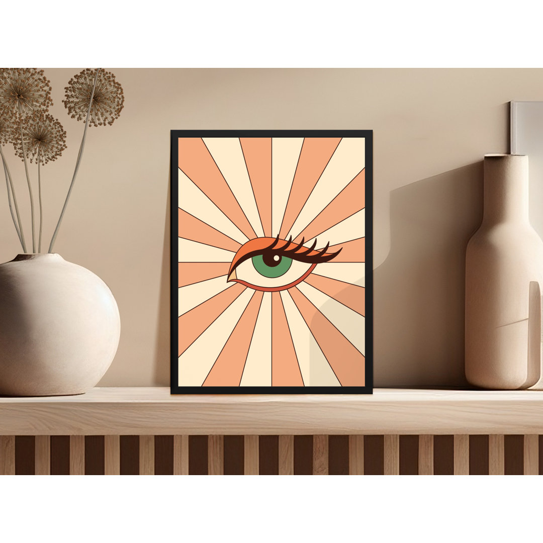 Retro Eye Design Graphic Wall Art For Home Decor Framed Poster