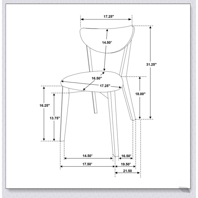 Ensemble de 2 chaises de salle à manger rétro modernes avec sièges en similicuir noir et dossiers courbés pour plus de confort et de style
