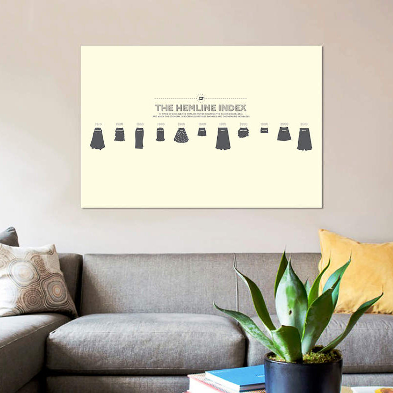 « hemline » par stephen wild, reproduction d’art sur toile tendue, H 40 po x l 60 po x P 1,5 po, Toile avec cadre noir