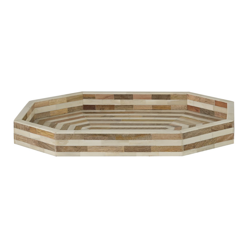 Almerina Wood and Bone Inlay Decorative Tray