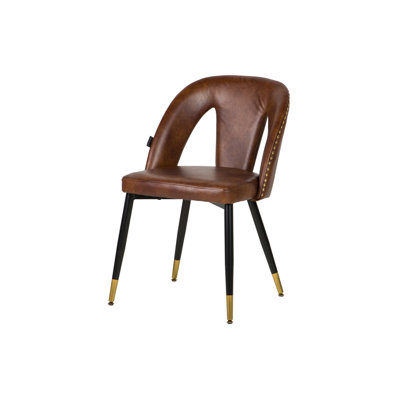 111.76cm H Upholstered Side Chair in Brown