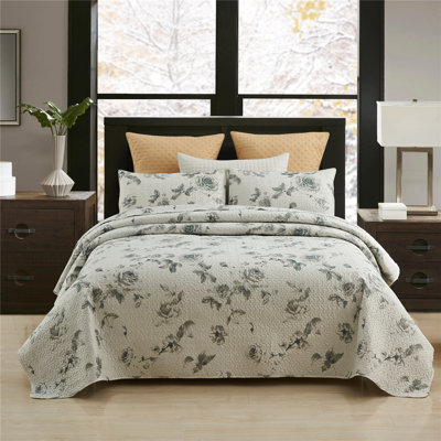 Ensemble de courtepointe réversible en microfibre 3 pièces QSM04210203