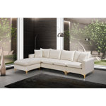 Naomi 110" Wide Velvet Reversible Sofa & Chaise