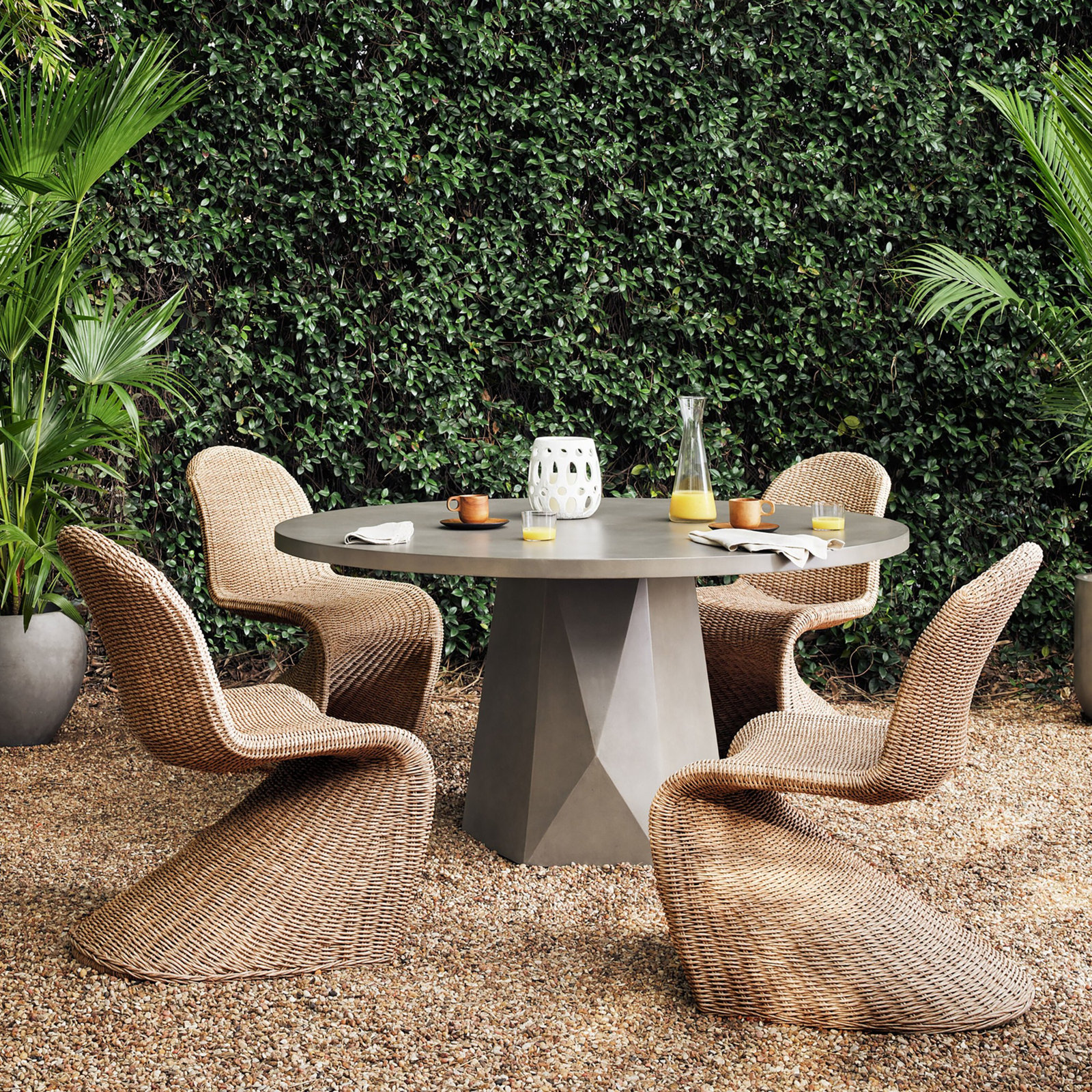 Daughtery Patio Side Chair, Vintage Natural