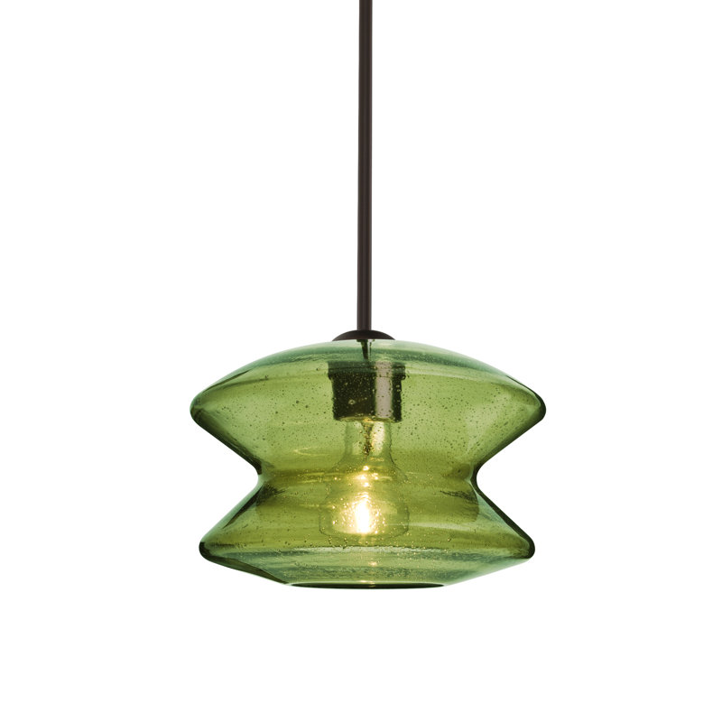 Luminaire suspendu géométrique 1 lumières simple Yara, Bronze, Mousse