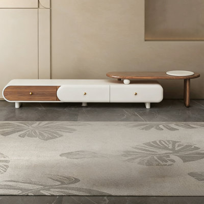 Meuble télé moderne en bois manufacturé beige
