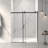 56-60"W x 72"H Frameless Sliding Shower Door,5/16" (8mm) Thick SGCC Tempered Clear Glass,Double Side Easy Clean Coat, Matte Black Finished With Buffer