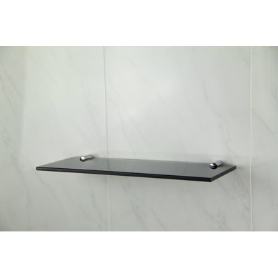 Fanniemae Glass Floating Shelf with Adjustable Shelves