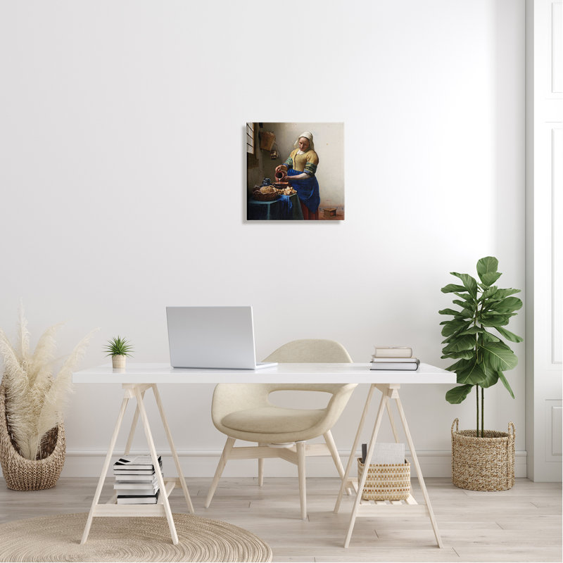 The Kitchen Maid by One1000paintings - Wrapped Canvas Painting, 17" H x 17" W x 1.5" D