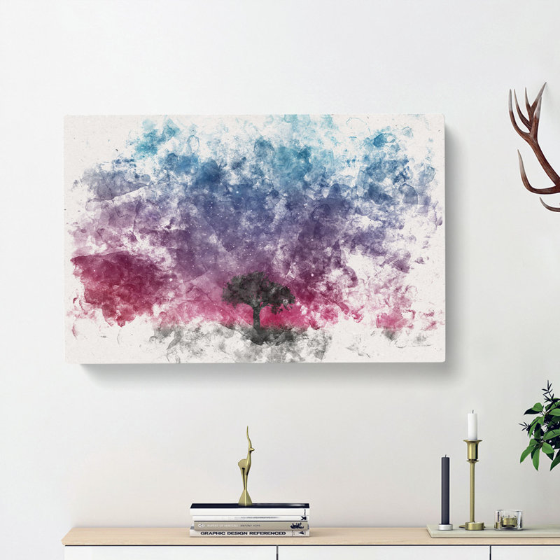 Tree Under the Cosmos - Wrapped Canvas, 35cm H x 50cm W x 3cm D