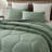 Washed Microfiber Bedding Honeycomb Comforter Set-81915324-89229419