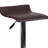 Orozco Contemporary Vinyl Adjustable Height Barstool with Solid Wave Seat and Chrome Base-1098382016