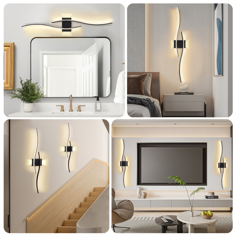 Grandes lumières murales d'intérieur pour le salon, lumières murales rechargeables sans fil de 100 cm avec télécommande, couleurs progressives 3000K-6000K et gradation, appliques murales Morden Touch pour la décoration de la pièce