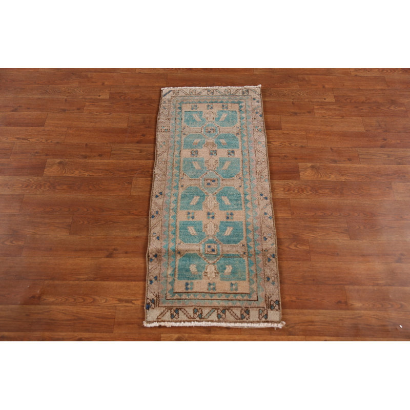Tapis turc bleu géométrique Anatolian