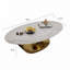 Coffee Table with Sculptural Stainless Steel Base-718361529