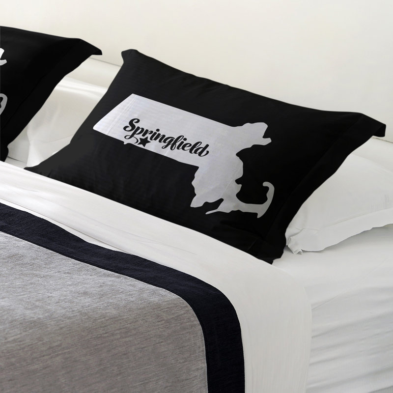 Springfield Polyester Sham Set, Microfiber, Standard/Twin, Black
