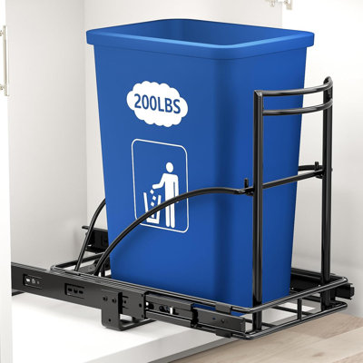 Ensemble coulissant avec glissière pleine extension pour cuisine et salle de bain, sans bac