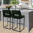 26" Upholstered Counter Barstool With Low Back And Metal Frame Modern Kitchen Island Seating-1386865881