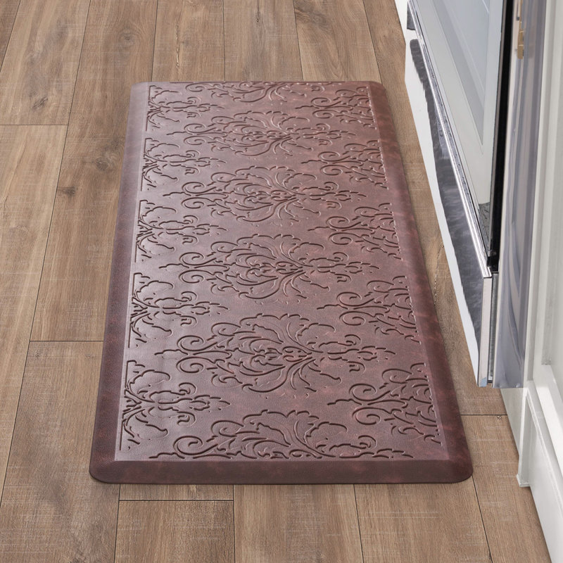 Embossed Soothing Comfort Anti-Fatigue Mat, Red, Rectangle 1'5.5" x 4'