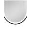Miroir de salle de bain ovale noir 31 x 21 pouces à DEL avec anti-buée et armoire de rangement