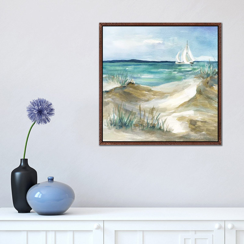 Come Sail Home by Carol Robinson - Print on Canvas, White Framed, 45.72 cm H x 45.72 cm W