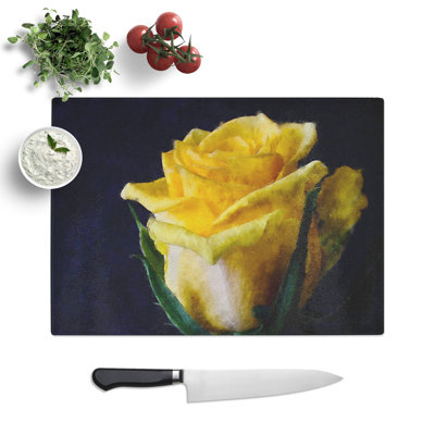 Yellow Rose Flower Vol.1 Painting Chopping Board