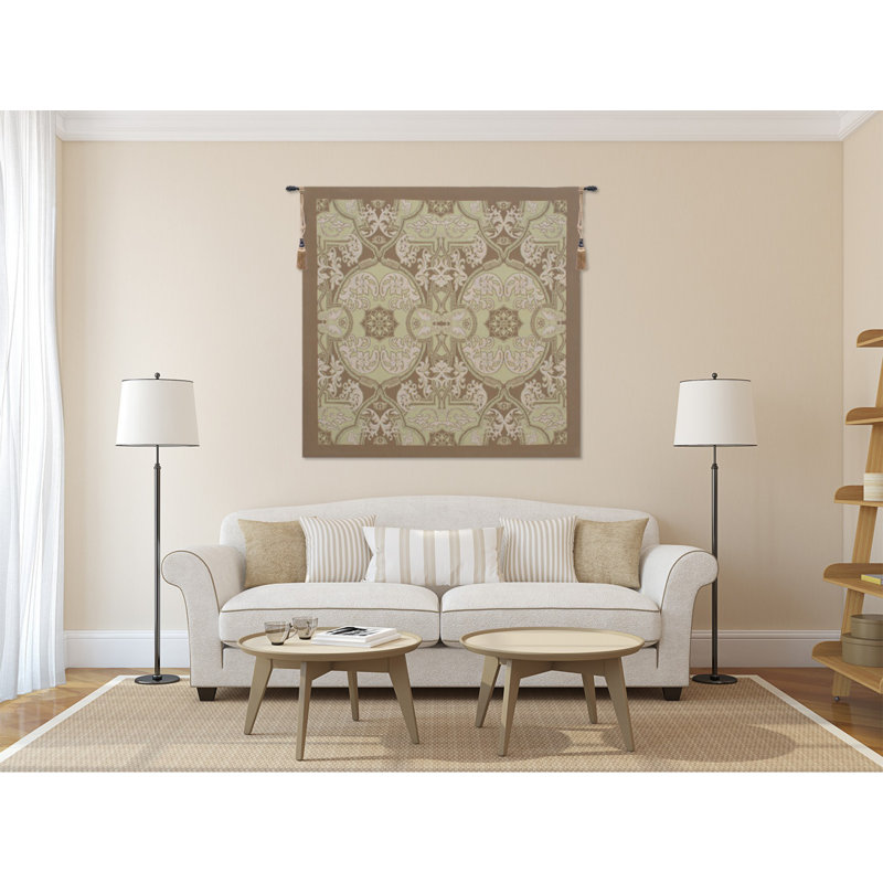Belgian Loom Woven Cotton Blend Wall Hanging, 37" H x 37" W