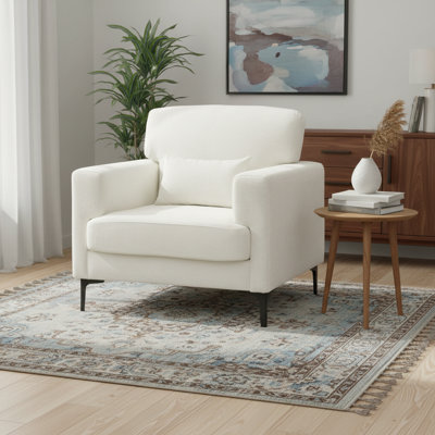 Oversized Accent Chair With Metal Legs,comfy Armchair And A Half