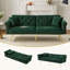 Modern 2-Seater Sofa Bed , 3-Stage Adjustable Backrest & Gold-Plated Metal Feet-2146663401