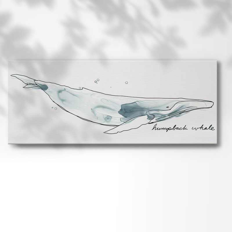 Baleine II sur toile, H 20 po x l 50 po x P 1,5 po