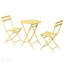 Ensemble bistro de patio pliable 3 pièces avec table ronde et chaises pour une utilisation intérieure et extérieure, durable et peu encombrante-251344582