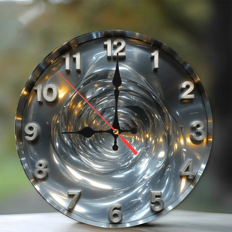 Horloge abstraite tourbillonnant