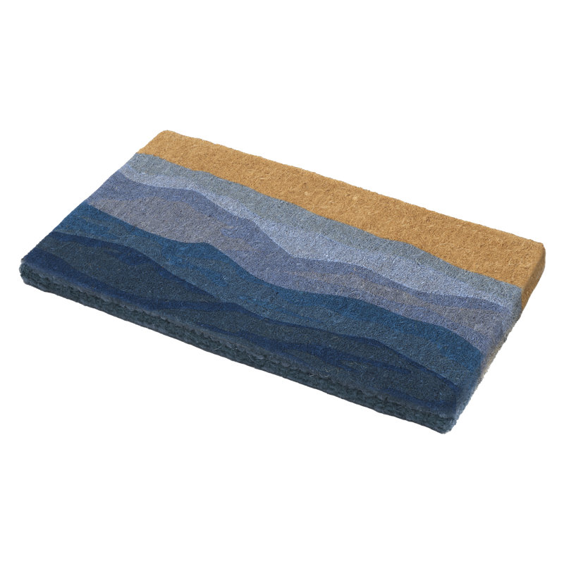 Paillasson Teshika Shades of Dawn, Shades of Sea - Blue Multi, 18" x 30" - Thick