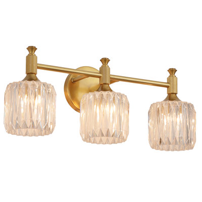 Luminaire de coiffeuse élégant en forme de cristal carré - cadre en fer durable, lumières,