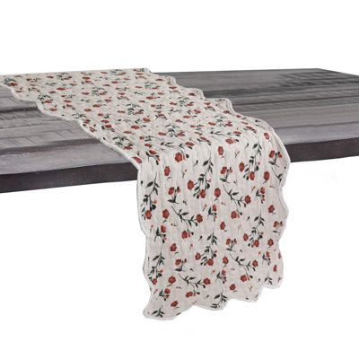 Wunsch Floral Linen Cotton Table Runner