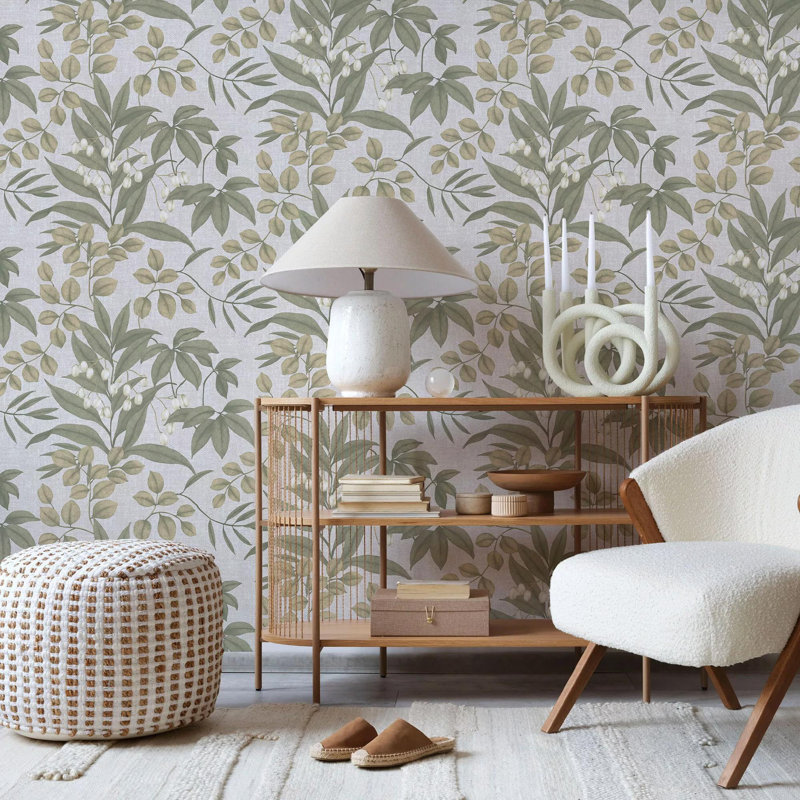 Superfresco Easy Persephone Floral Wallpaper, Beige
