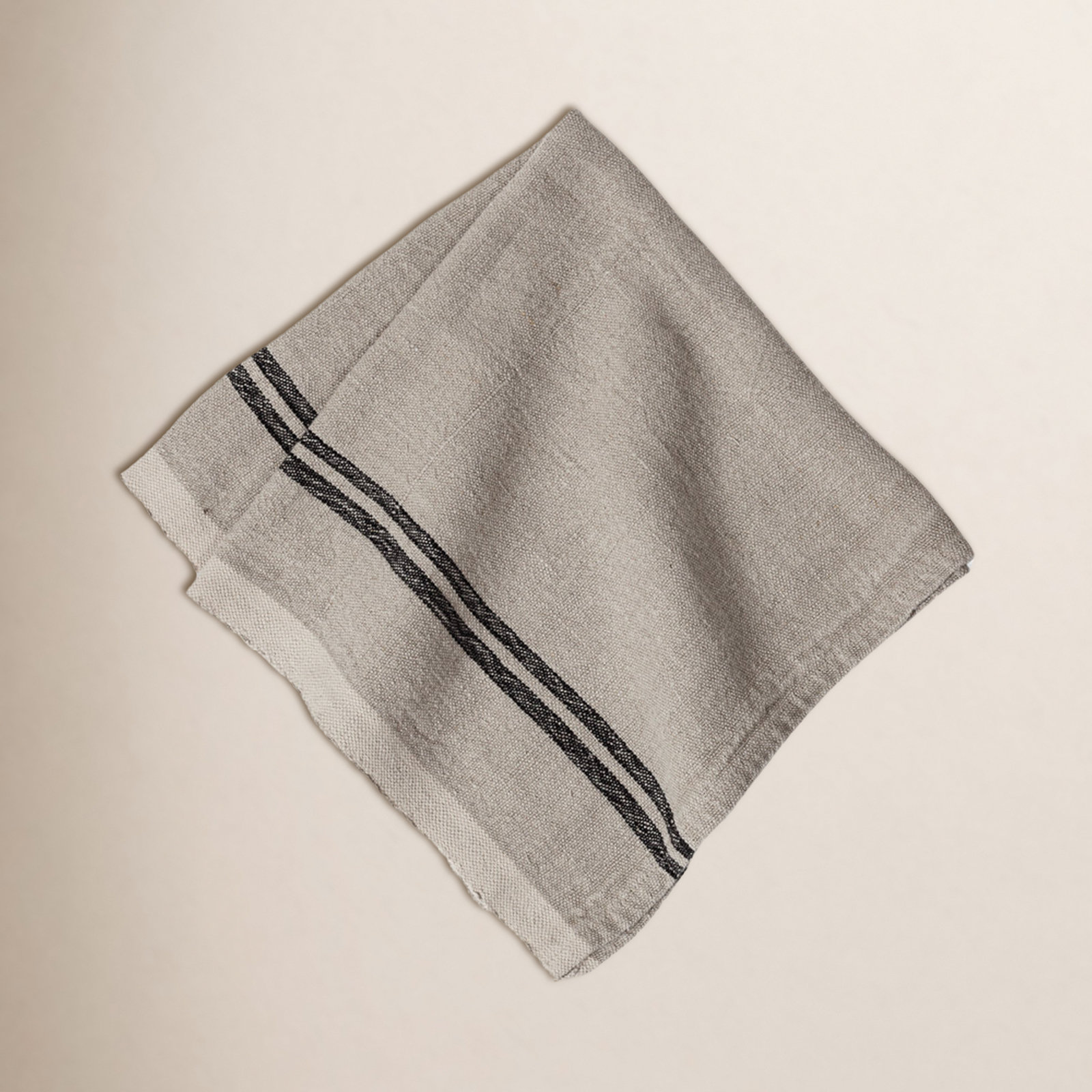 Reversible Linen Napkin, Black