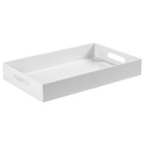 Tray With Handles For Breakfast, Tea, Food, Table, Dresser Top, White